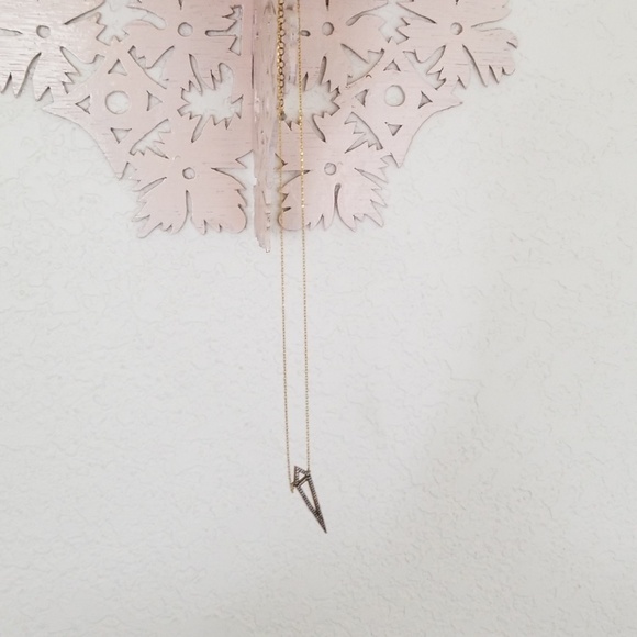 Rough diamond geometric necklace - Picture 3 of 4